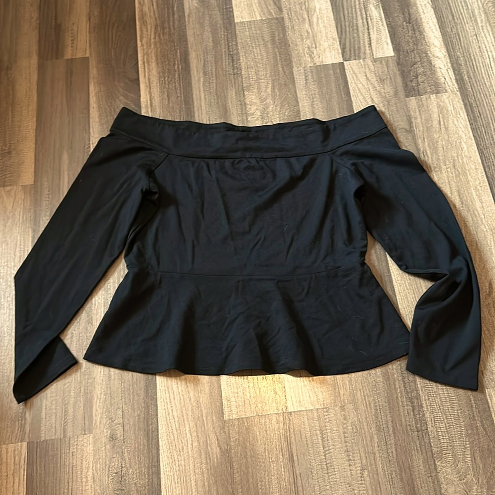 BCBG crop top boat neck